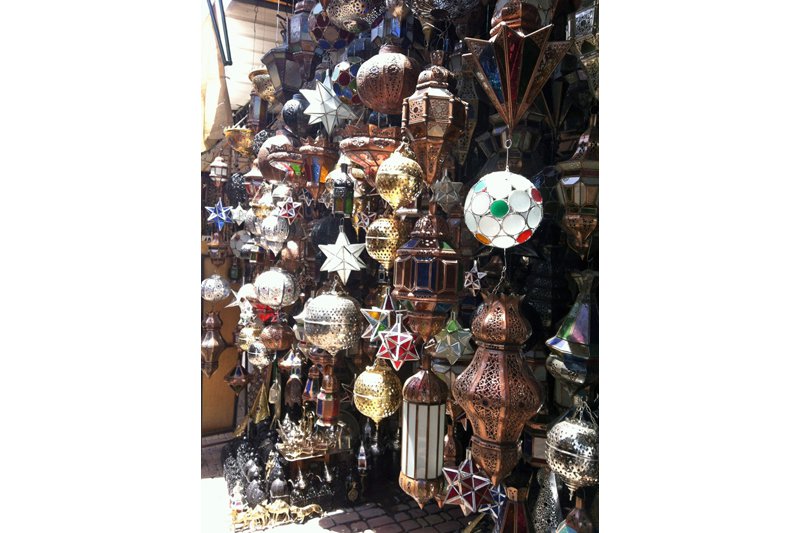 Many of the best stalls are specialized. This one carries only beautiful lanterns.