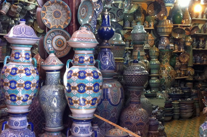 Another store in the souk with local ceramics. I loved all the colors and wish I could have brought back so many things. Photo: Flavie Webster