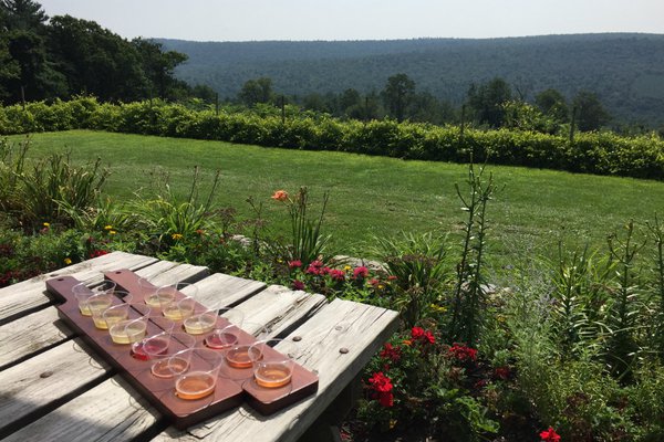 Cider tasting and a panoramic view of rolling hills in Gettysburg Pennsylvania