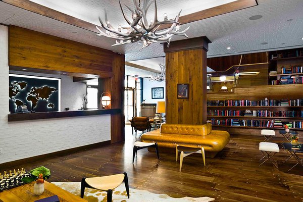 Lobby at the Gild Hall hotel NYC.