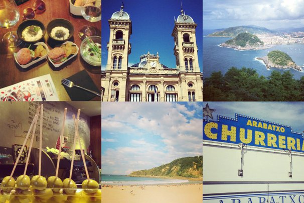 A selection of food in San Sebastian