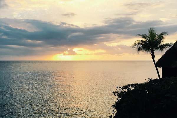 Sunset from Rockhouse Hotel in Negril, Jamaica.