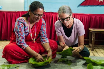 a plate-making workshop in Nepal