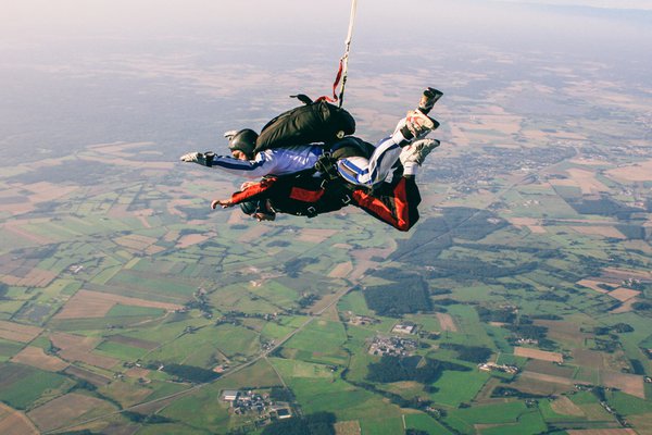 Marcus skydiving.