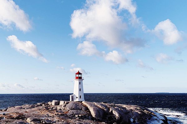 Lighthouse at Peggy's Cove, Nova Scotia. Photos by Tess Falotico.