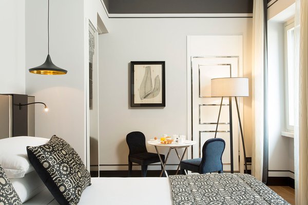 A deluxe suite at Corso 281 Luxury Suites.
