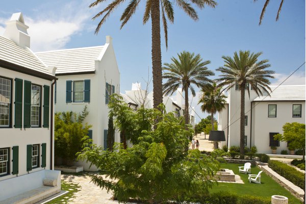 The all-white homes of Alys Beach in South Walton, Florida