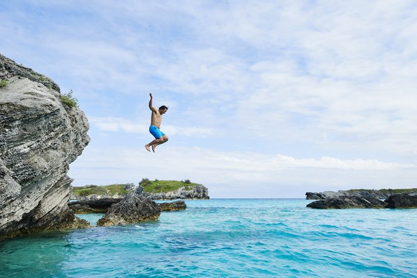 Swimming in Bermuda.