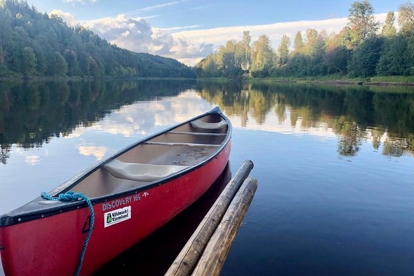Canoeing on the Klarälven river in Sweden.