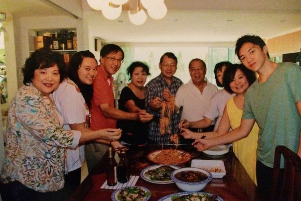 Author Becky Cheang and family on Chinese New Year.