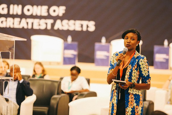 Elizabeth Babalola speaking at the Oxford’s Conservation Geopolitics conference.