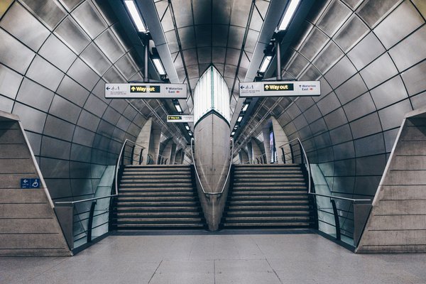 An empty train station