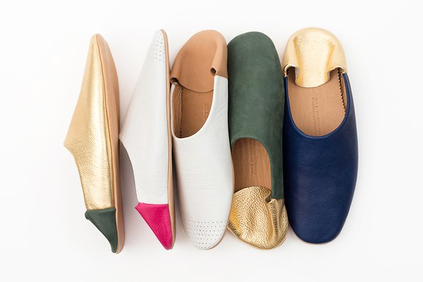 Jill Burrows Leather Babouche Slippers