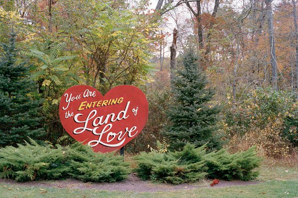 Land of Love sign. Photo by Kit Chaney