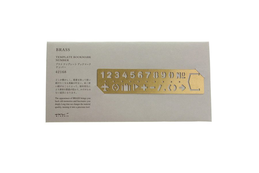 Midori Brass Stencil Bookmark