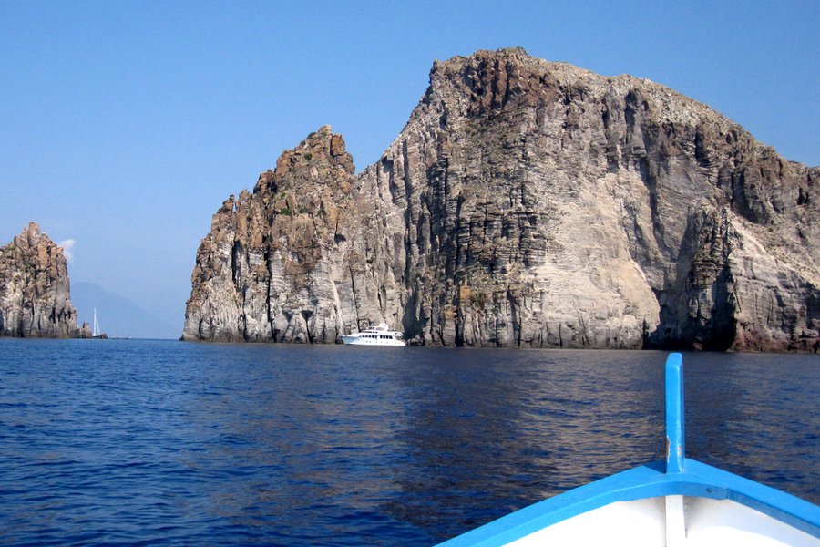 On a boat around Panarea. Photo: Deborah Schoeneman