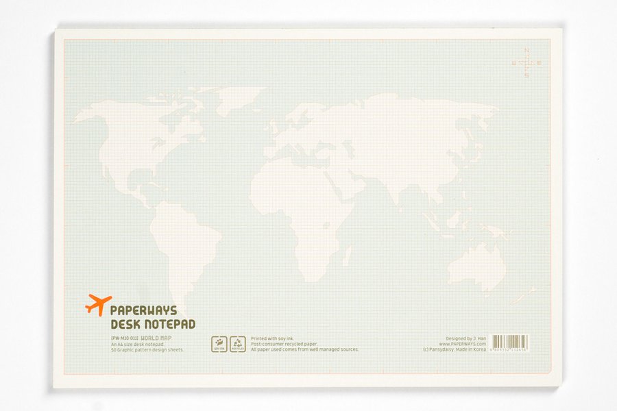 World Map Notepad