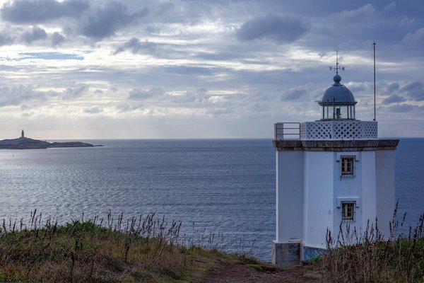 a lighthouse in A Coruña, Spain