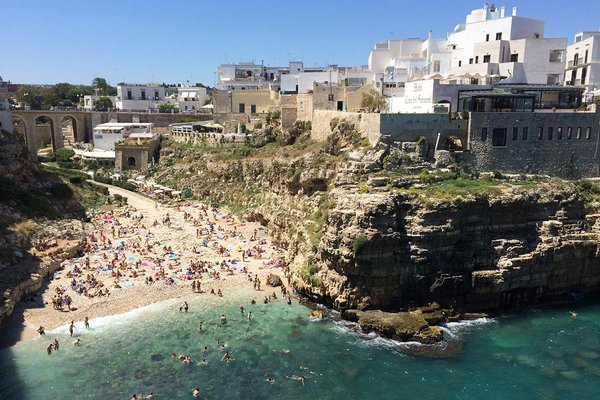 Central Beach in Polignano a Mare, Italy