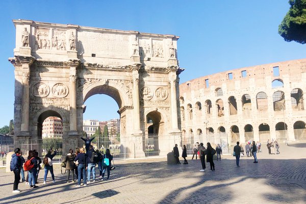 The Arch of Constantine and the Colosseum