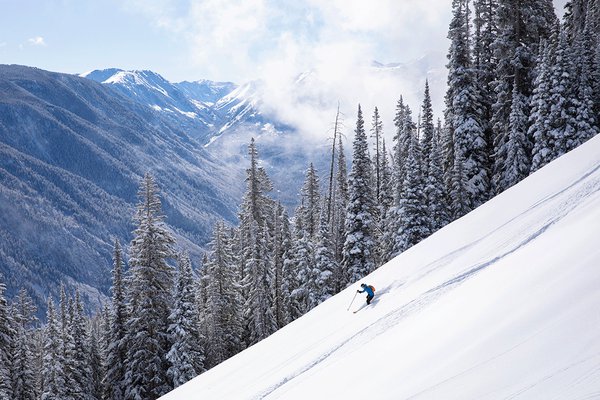Skier on Aspen Mountain.