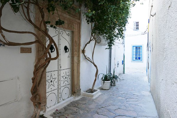 A street near the medina in Tunis, Tunisia.