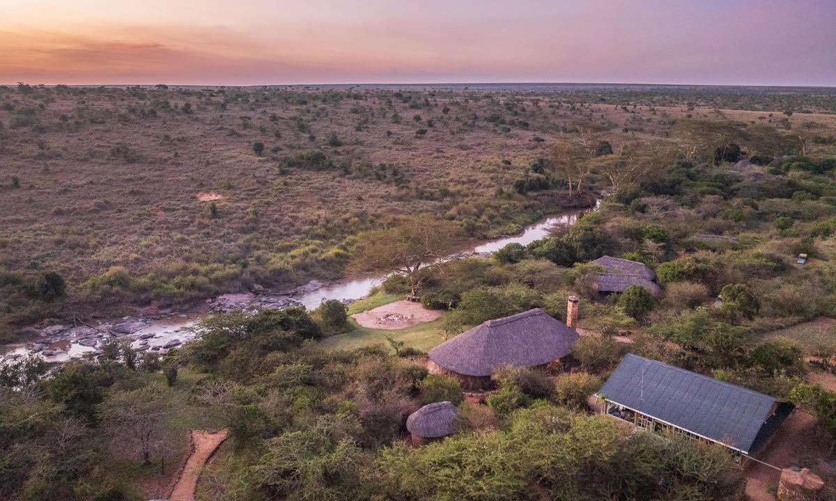 an overhead photo of El Karama Lodge in Kenya