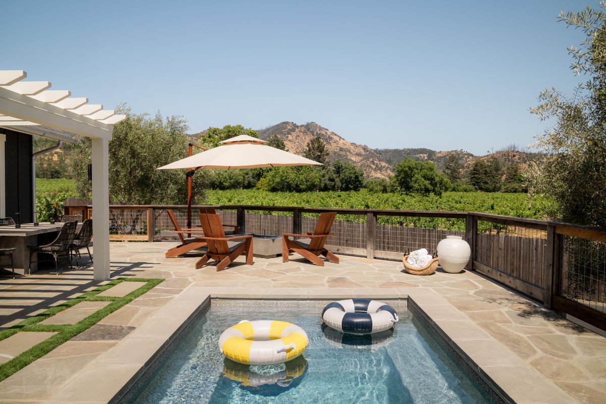The pool in the premier villa at Four Seasons Resort and Residences Napa Valley. The pool in the premier villa at Four Seasons Resort and Residences Napa Valley.