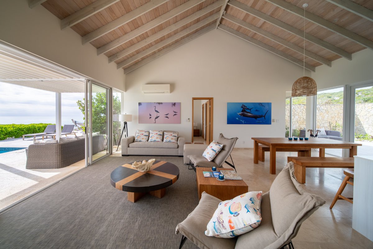 A villa living area at Sailrock. A villa living area at Sailrock.