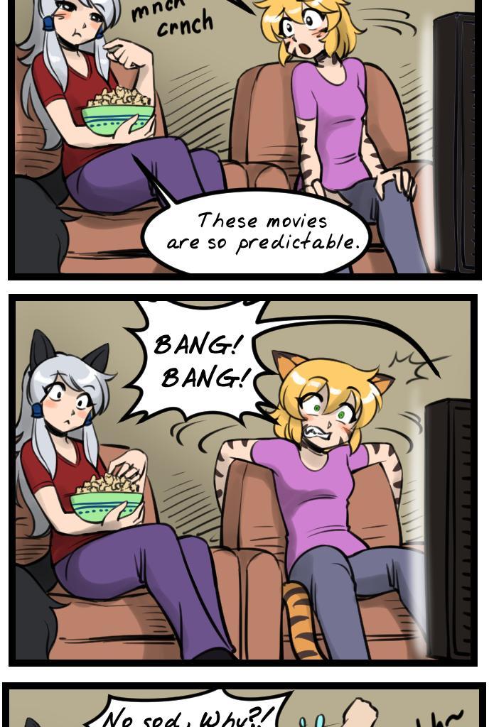 C-chan's a Catgirl! - Episode 7, Page 1: 007 - Movie Night