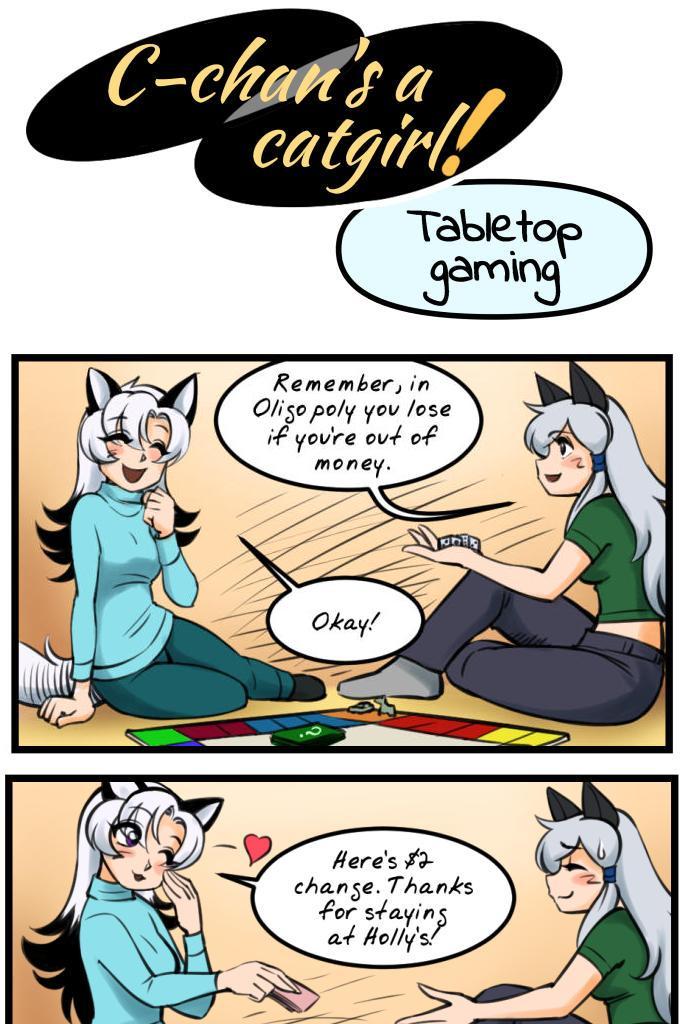 C-chan's a Catgirl! - Episode 9, Page 1: 009 - Tabletop Gaming
