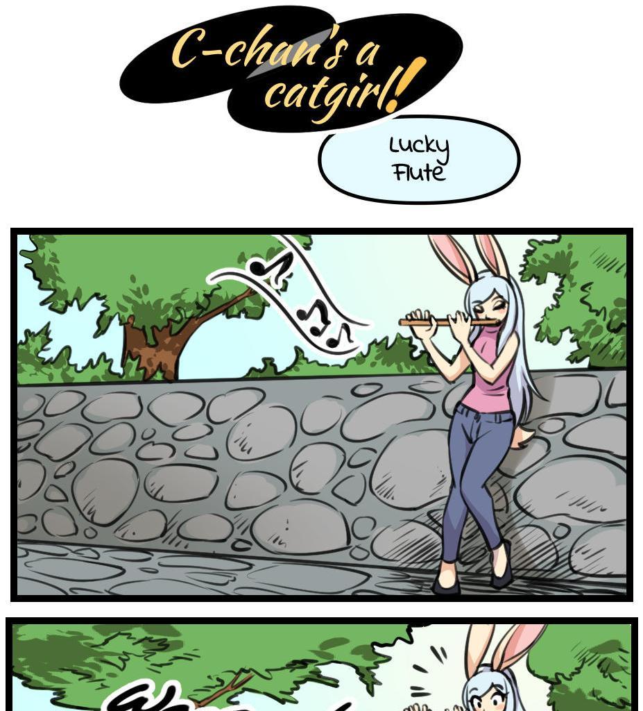 C-chan's a Catgirl! - Episode 12, Page 1: 012 - Lucky Flute