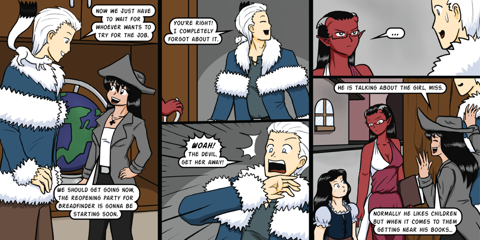 Breadfinder - Episode 96, Page 1: 096-The devil went down to the library