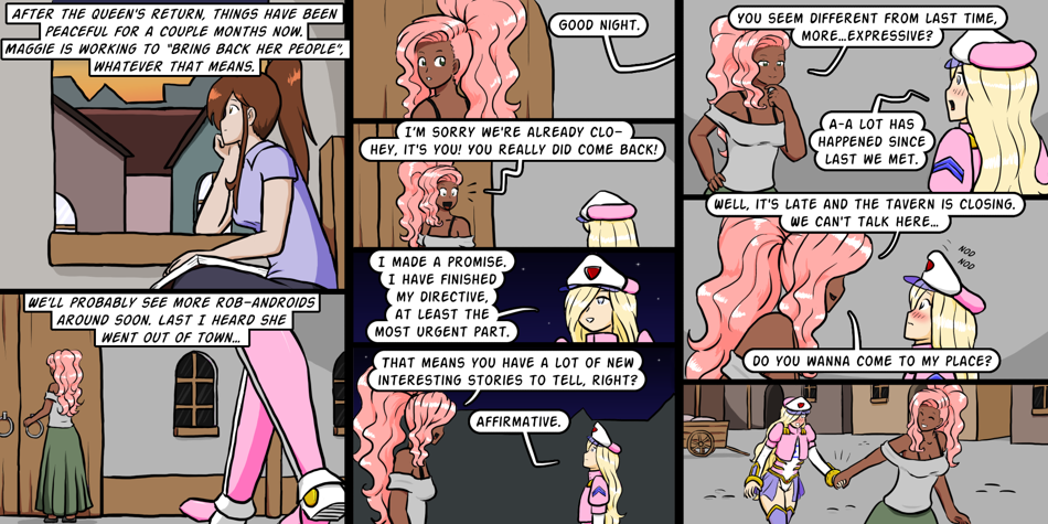 Breadfinder - Episode 413, Page 1: 413-Do androids get electrically flustered?