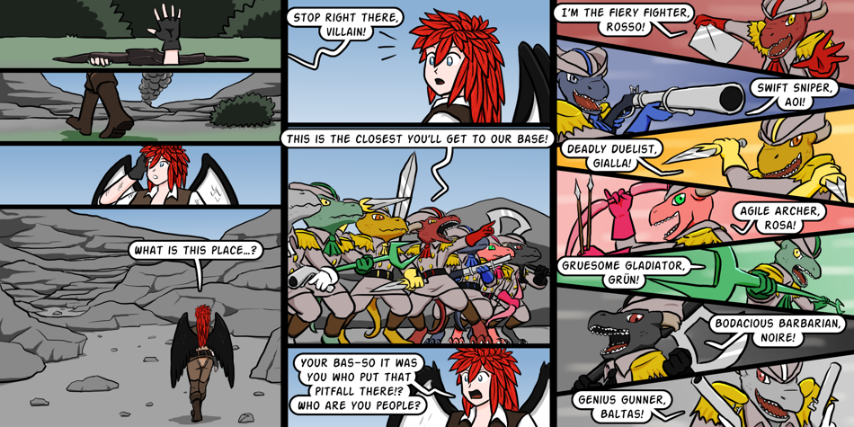 Breadfinder - Episode 522, Page 1: 522-Super scaly sentai! The seven volcano guardians arise