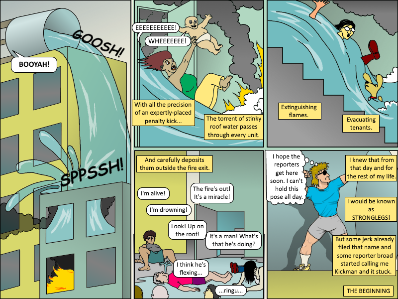Kickman - Episode 9, Page 12: 09 Kickman Day One