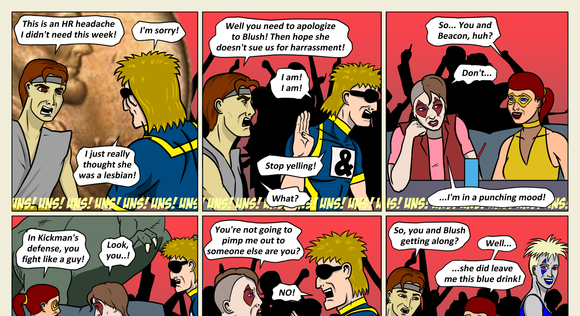 Kickman - Episode 18, Page 7: 18 Hero Mixer