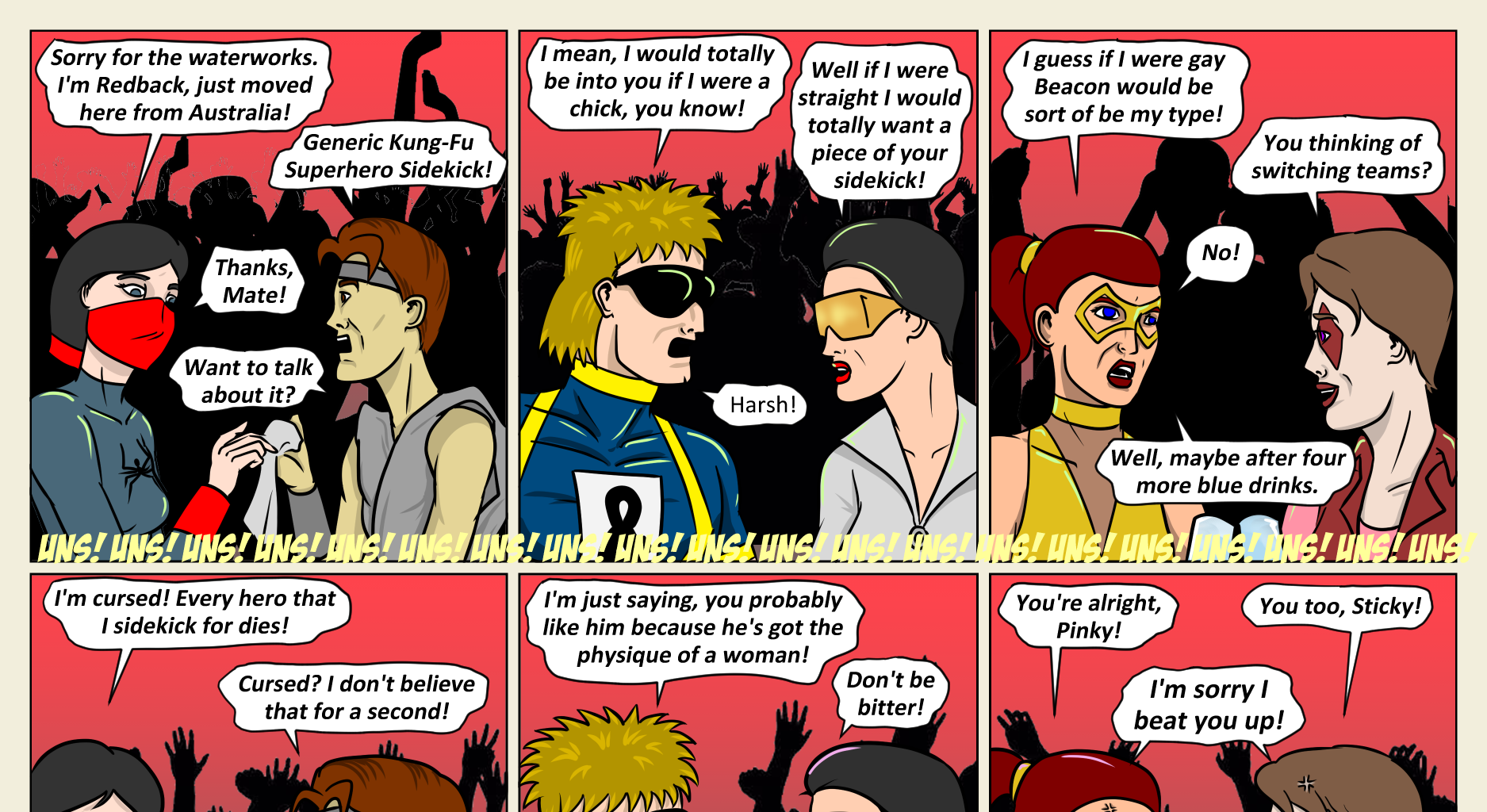 Kickman - Episode 18, Page 13: 18 Hero Mixer