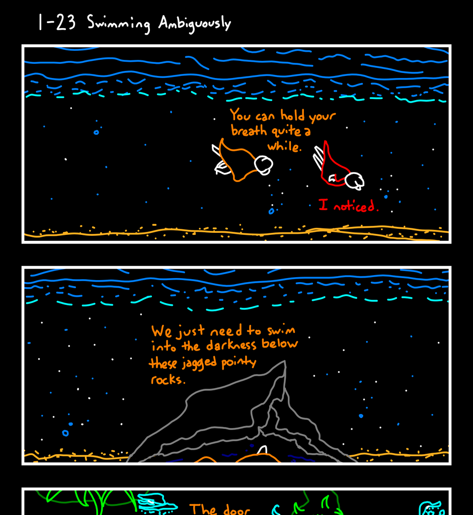 Cosmic Connect - Episode 24, Page 1: 1-23 Swimming Ambiguously