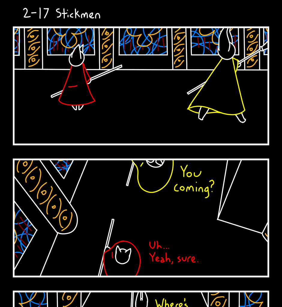Cosmic Connect - Episode 48, Page 1: 2-17 Stickmen