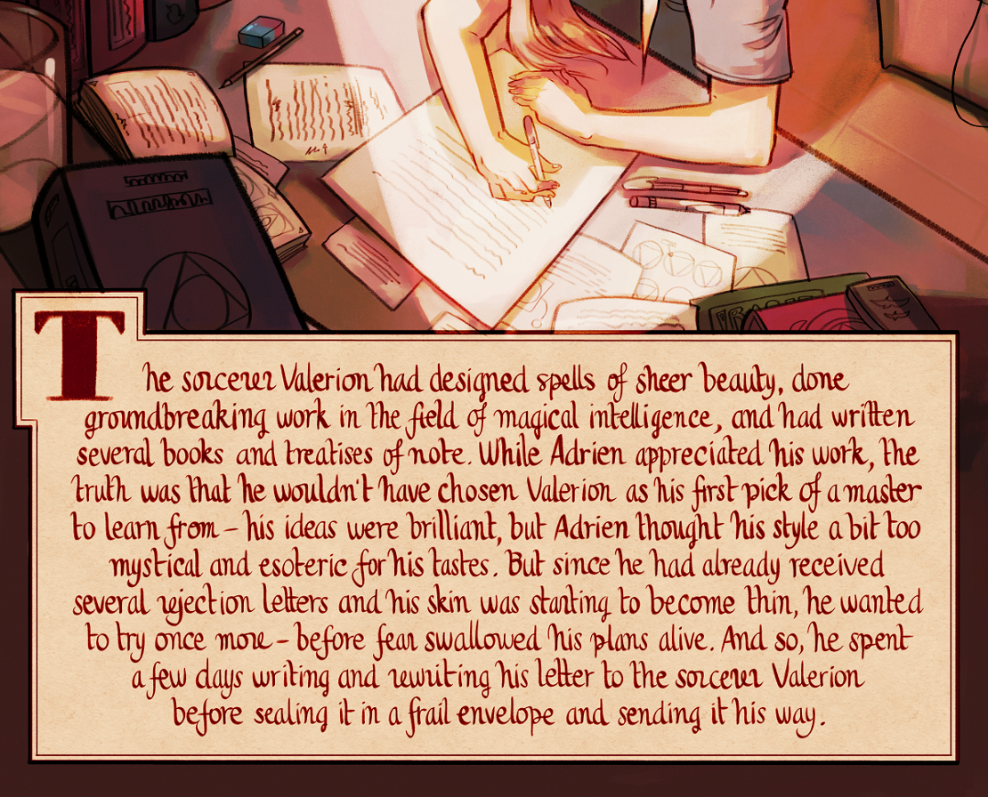 The Gifts of Darkness - Episode 1, Page 6: Chapter 1: The letter, the tower, and the sorcerer