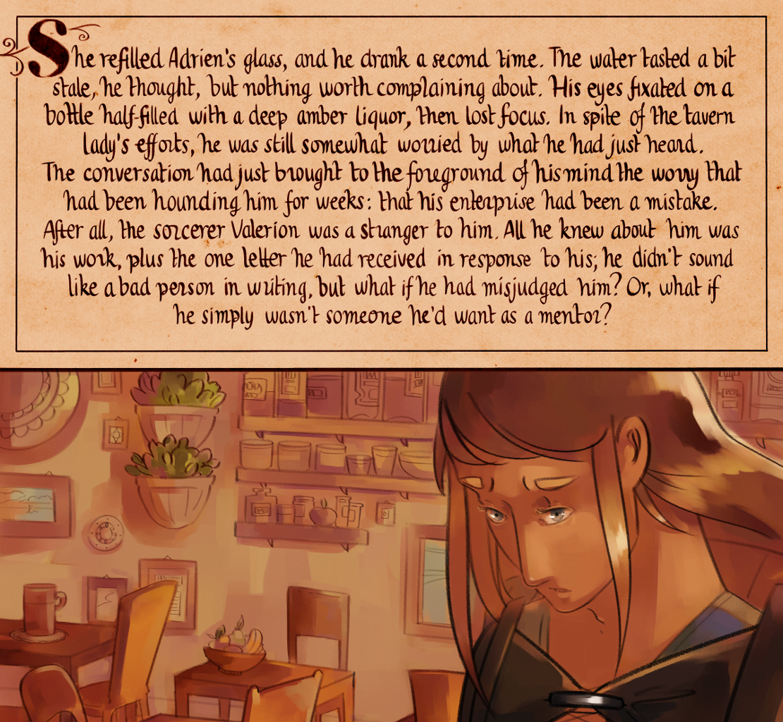 The Gifts of Darkness - Episode 1, Page 16: Chapter 1: The letter, the tower, and the sorcerer