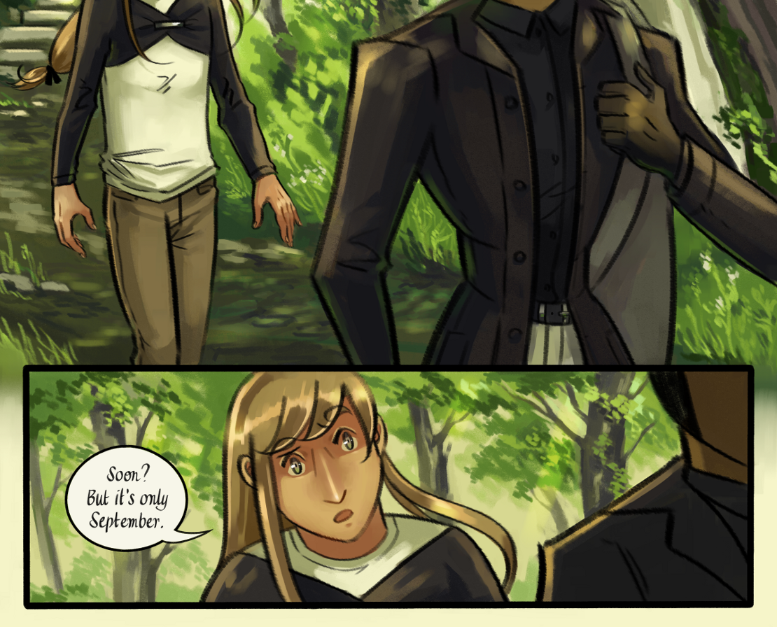 The Gifts of Darkness - Episode 7, Page 9: Chapter 7: The clearing in the woods