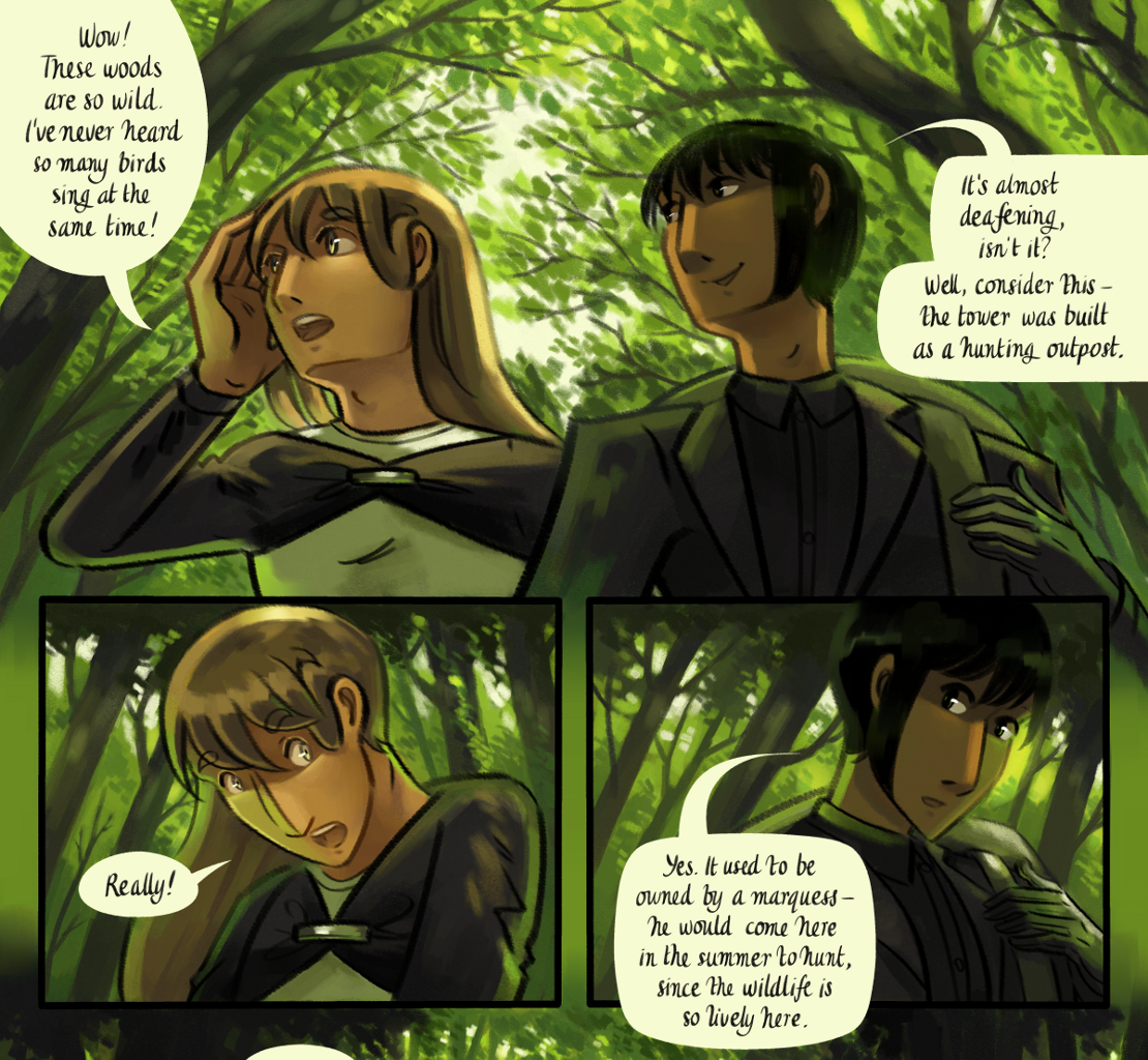 The Gifts of Darkness - Episode 7, Page 12: Chapter 7: The clearing in the woods