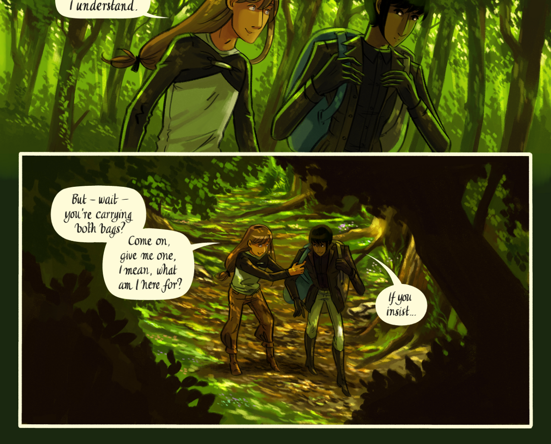 The Gifts of Darkness - Episode 7, Page 18: Chapter 7: The clearing in the woods