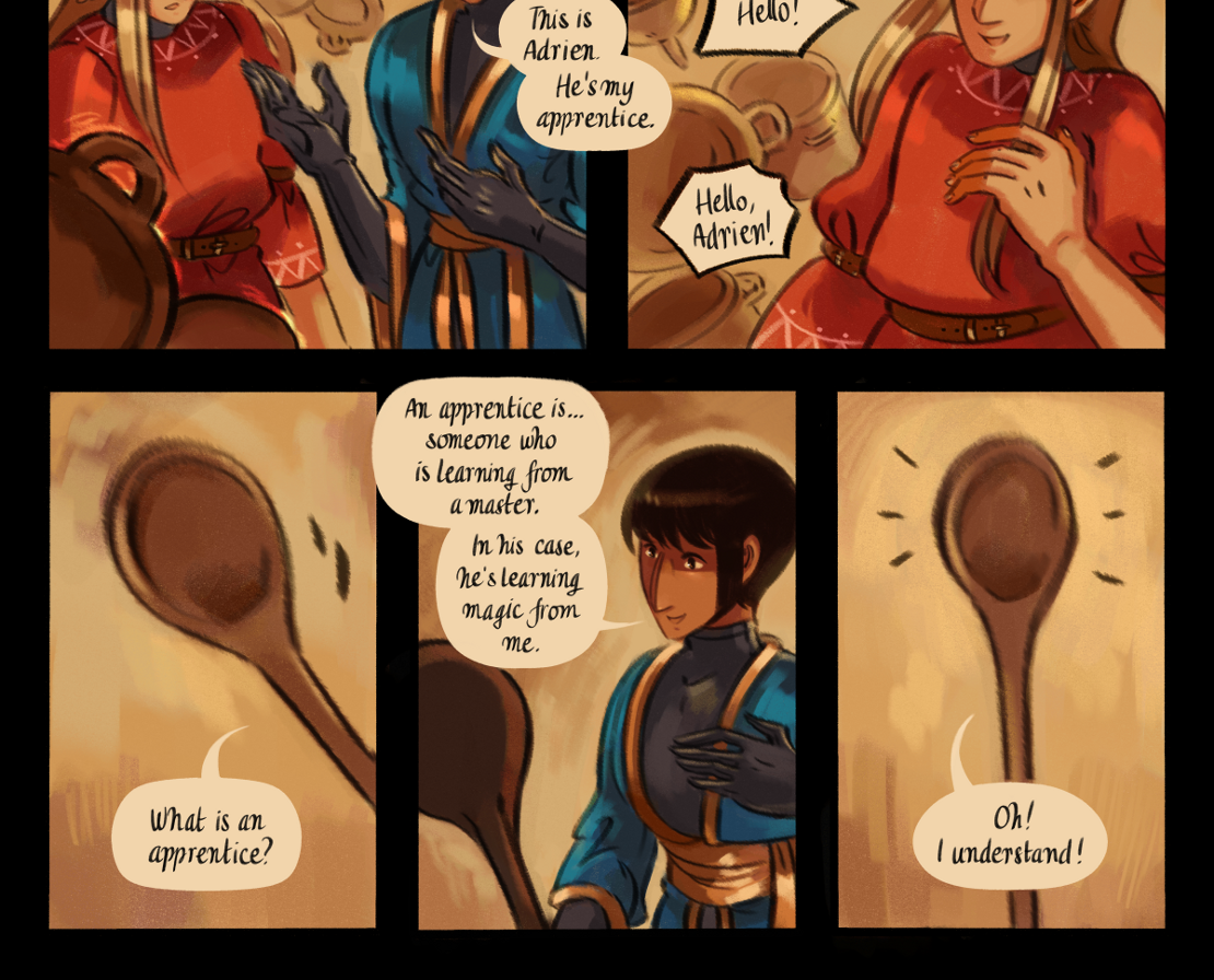 The Gifts of Darkness - Episode 8, Page 16: Chapter 8: The enchanted kitchen