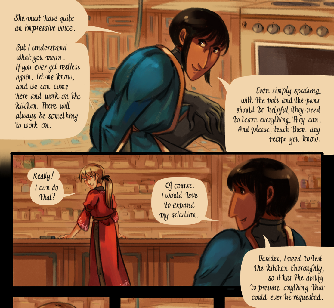 The Gifts of Darkness - Episode 8, Page 22: Chapter 8: The enchanted kitchen
