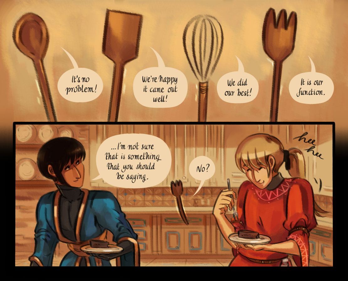The Gifts of Darkness - Episode 8, Page 35: Chapter 8: The enchanted kitchen