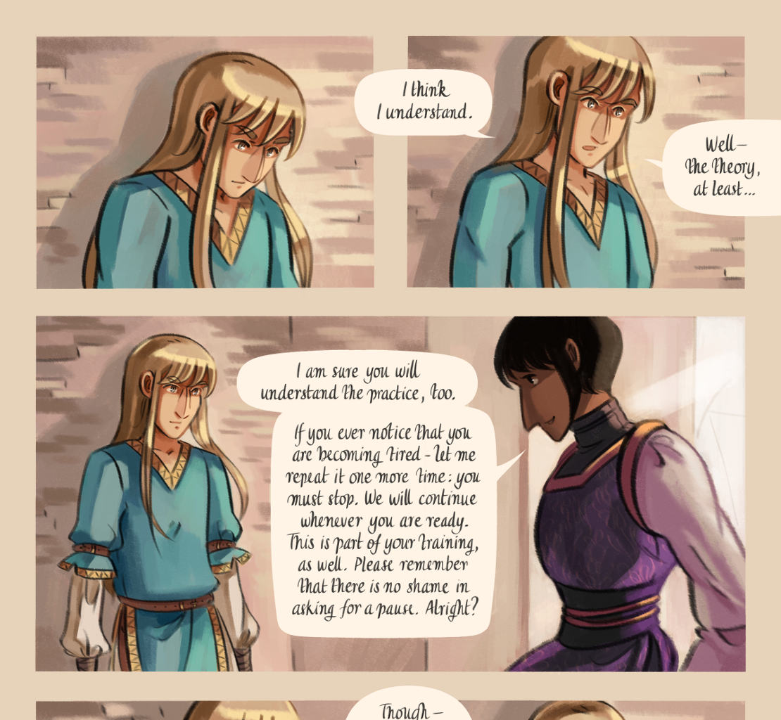 The Gifts of Darkness - Episode 9, Page 5: Chapter 9: Little flames