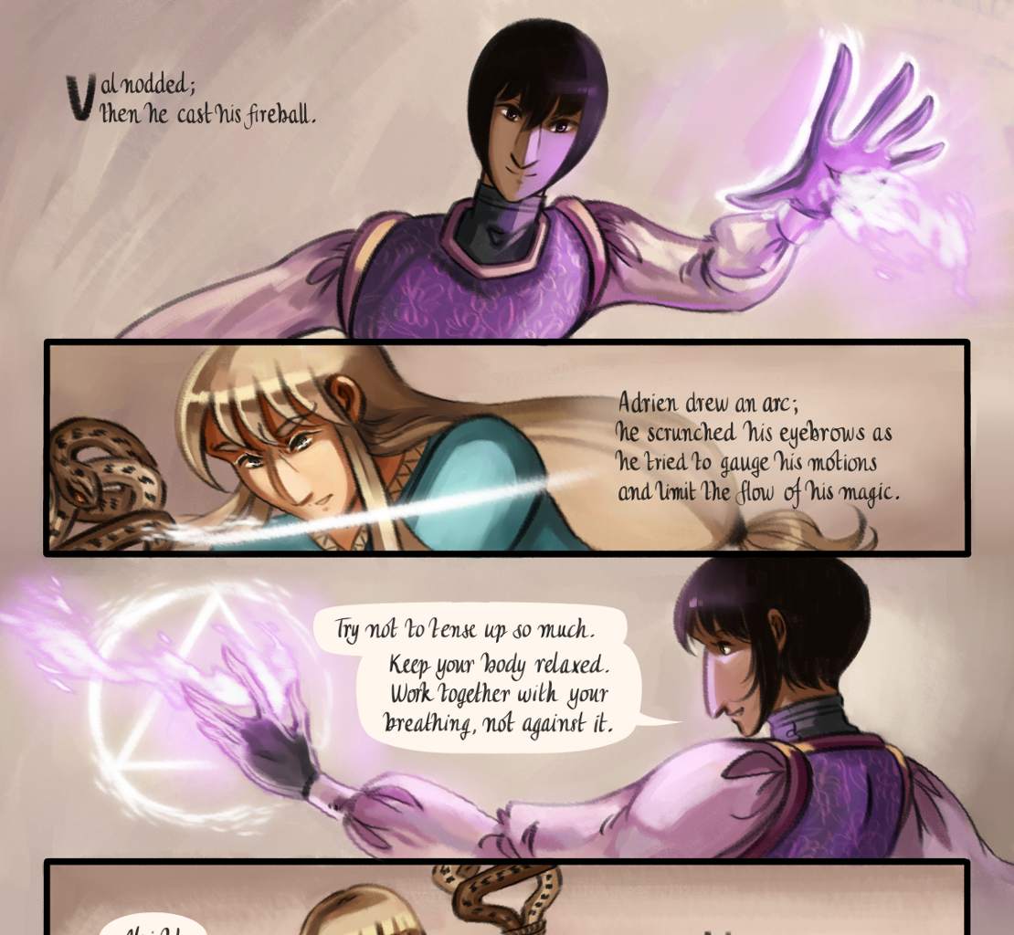 The Gifts of Darkness - Episode 9, Page 12: Chapter 9: Little flames
